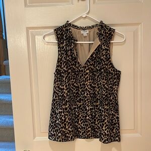J. Crew Leopard Tank, size S - V-neck with ties, excellent condition